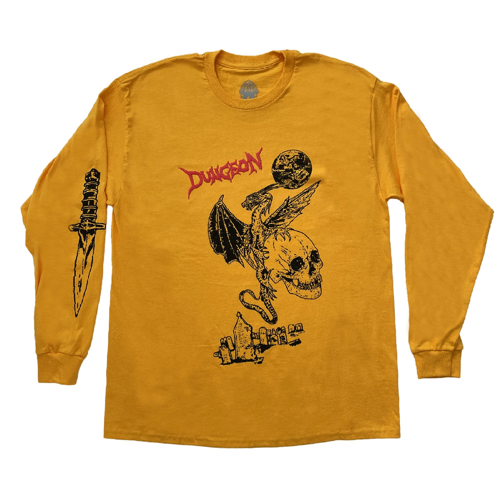 Dungeon Dragon Lies L/S T Shirt - Gold Yellow - main