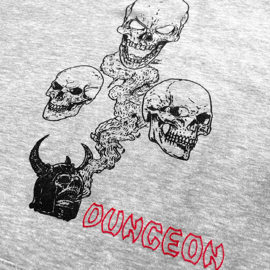 Dungeon No Body Lives Hoodie - Grey - closeup3