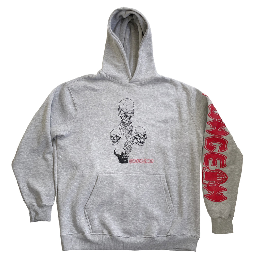 Dungeon No Body Lives Hoodie - Grey - main