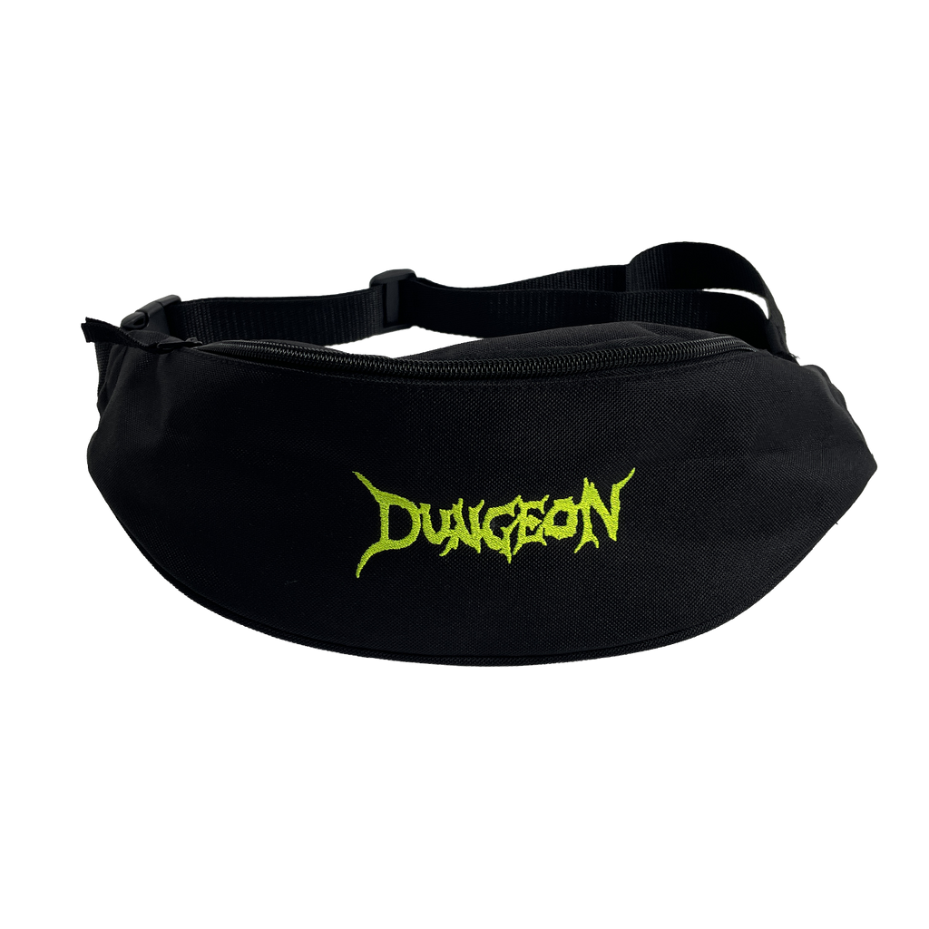 Dungeon Scrawl Logo Belt Bag - Black / Green - front