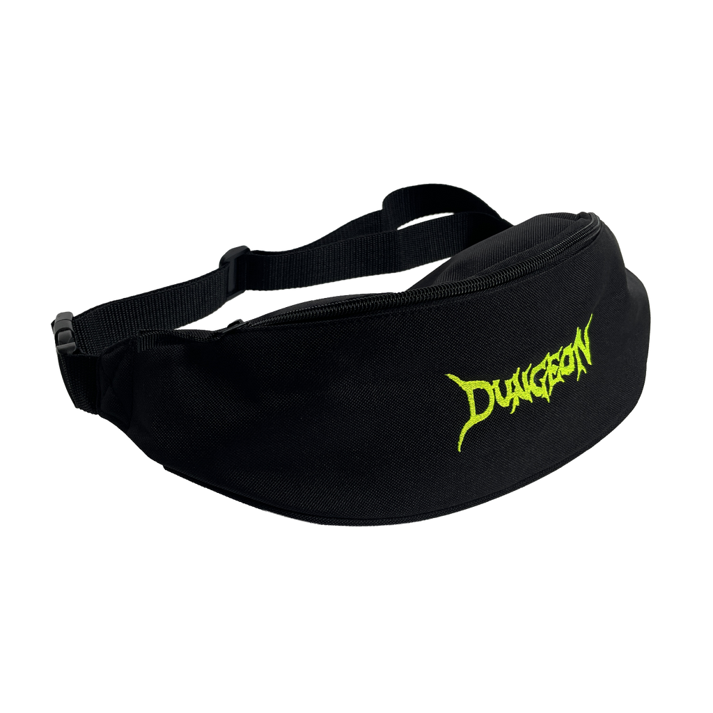 Dungeon Scrawl Logo Belt Bag - Black / Green - side