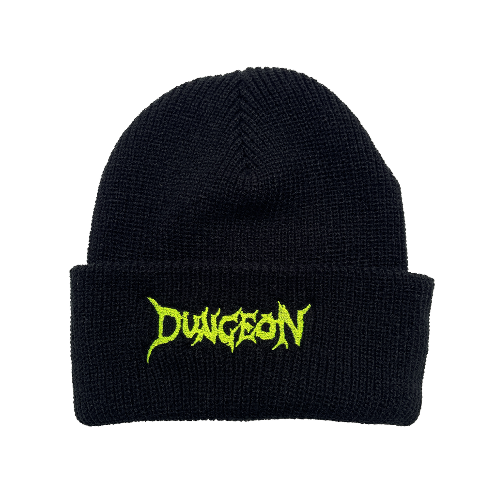 Dungeon Scrawl Logo Beanie - Black / Green - main