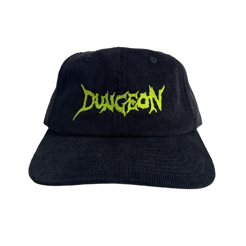 Dungeon Scrawl Logo Embroidered Cord Cap - Black / Green - main