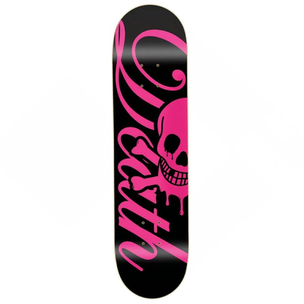Death Skateboards 'Script' Black / Pink Popsicle 2 Deck - 8.5" - main