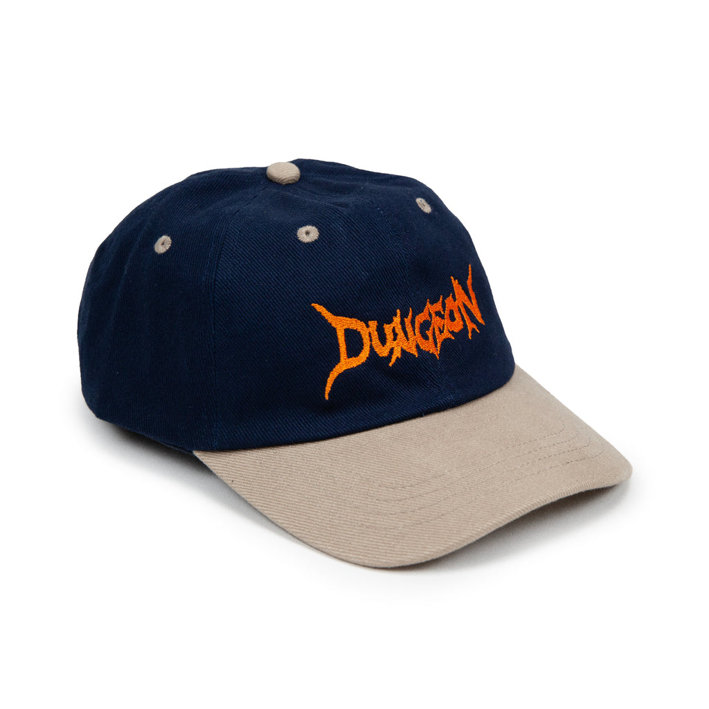 Dungeon Brushed Canvas Cap - Navy Taupe / Neon Orange - main