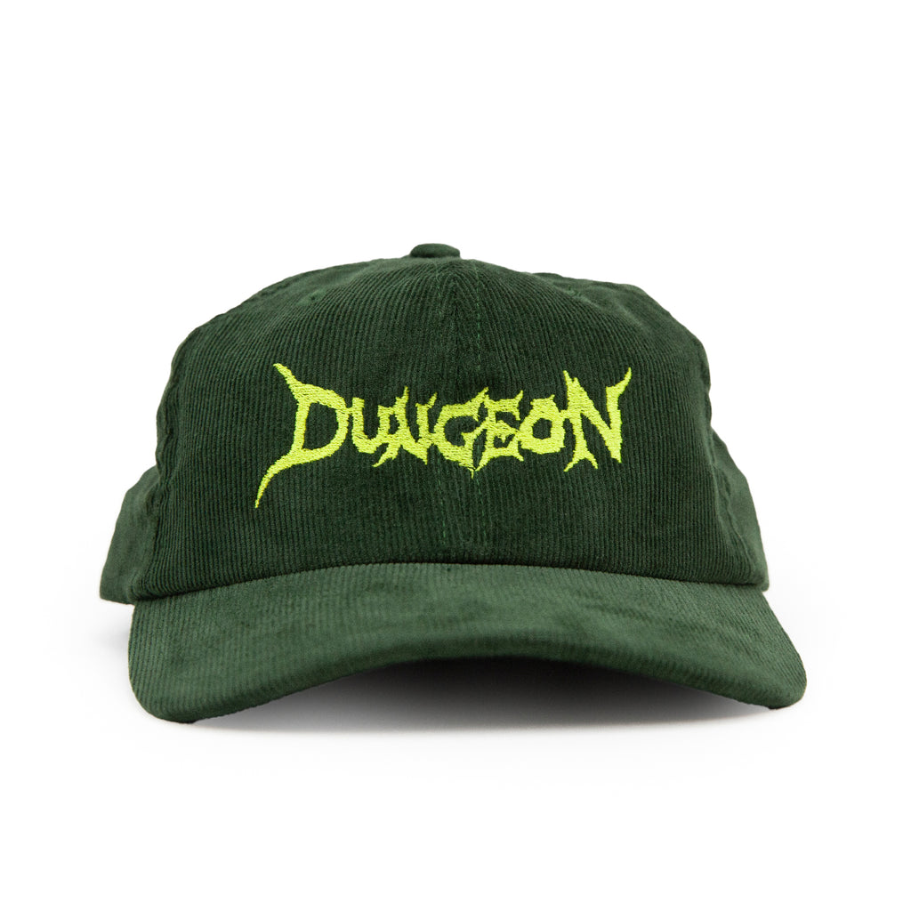 Dungeon Embroidered Cord Cap - Olive / Tennis Yellow - front