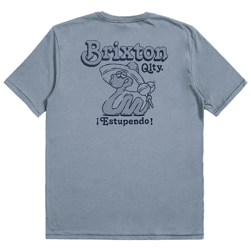 Brixton Estupendo T Shirt - Dusty Blue