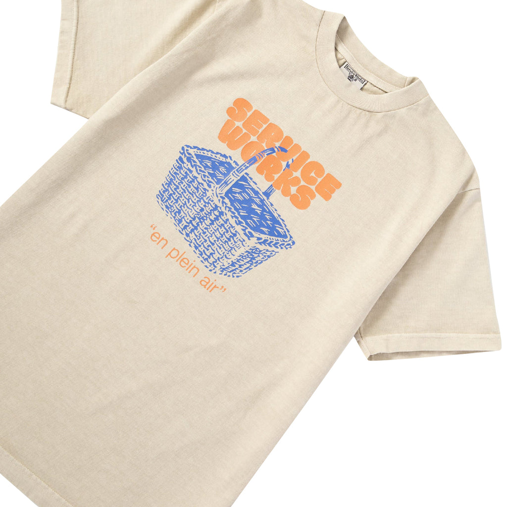Service Works Service En Plein Air T shirt - Stone - front