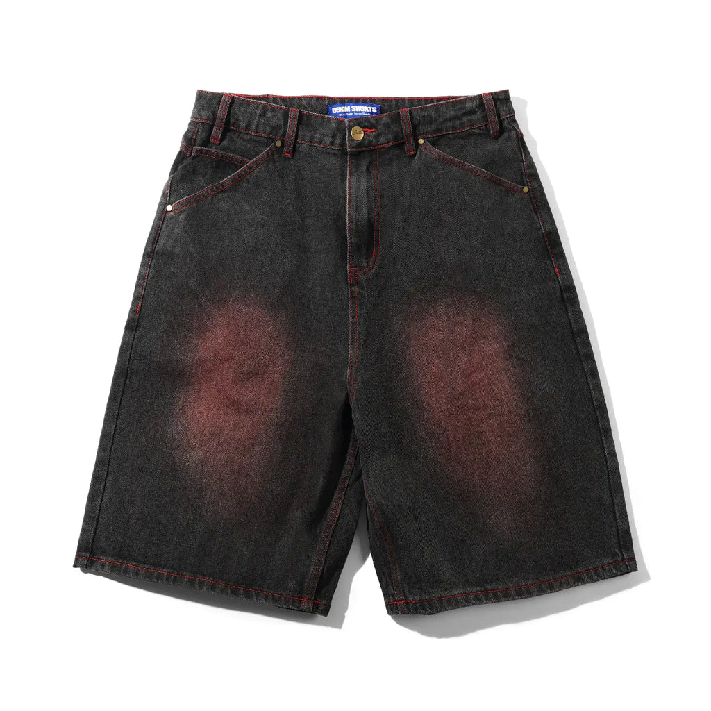 Butter Goods Encounter Denim Shorts - Tinted Washed Black - front