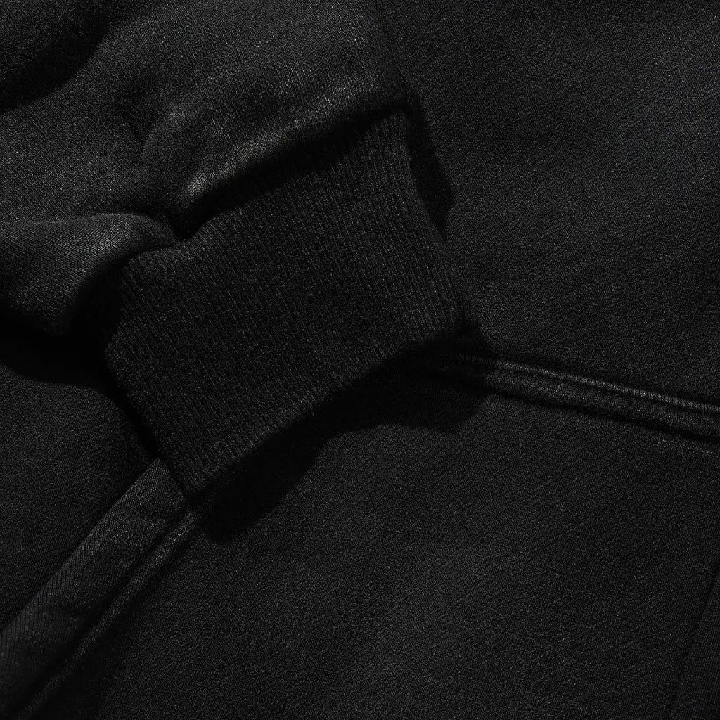 Butter Goods Encounter Zip-Thru Hoodie - Washed Black - cuff