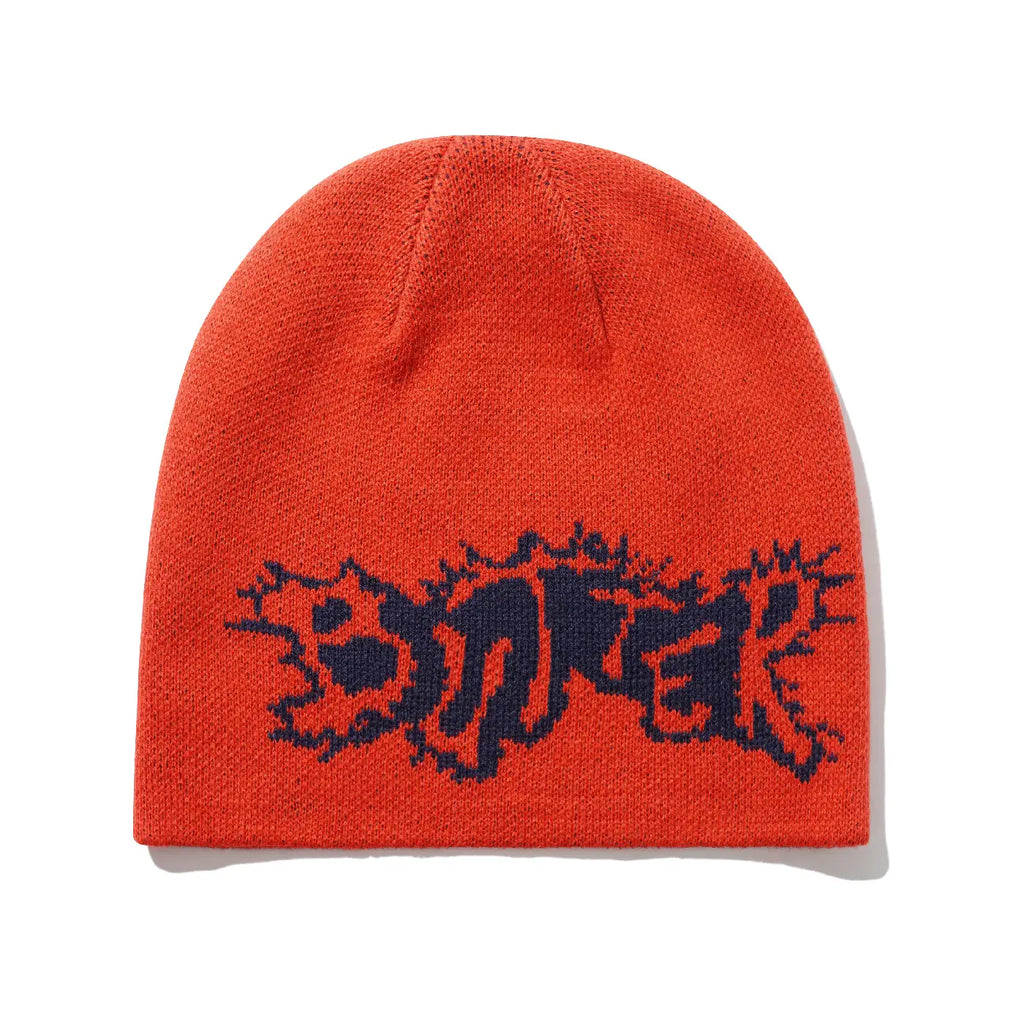 Butter Goods Eruption Skully Beanie - Red - main