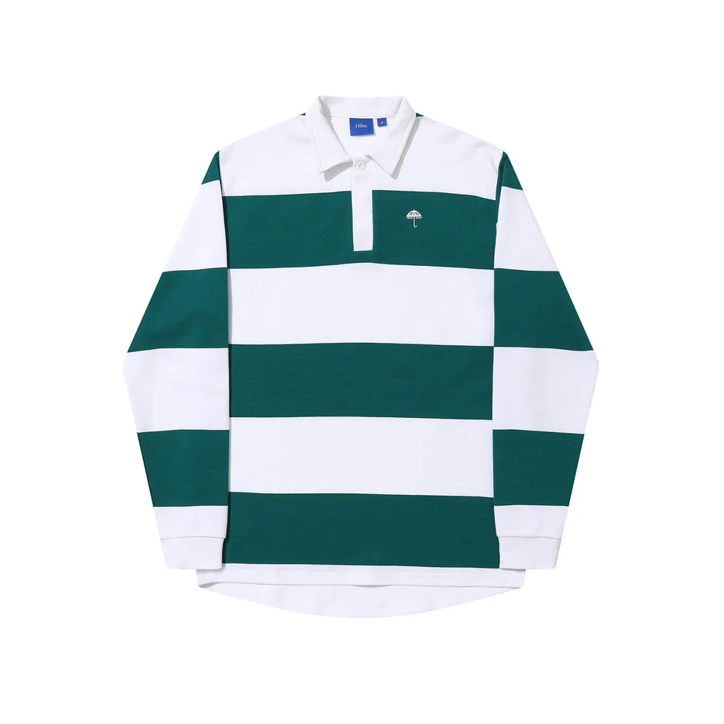 Helas Yard L/S Polo - Off White / Green