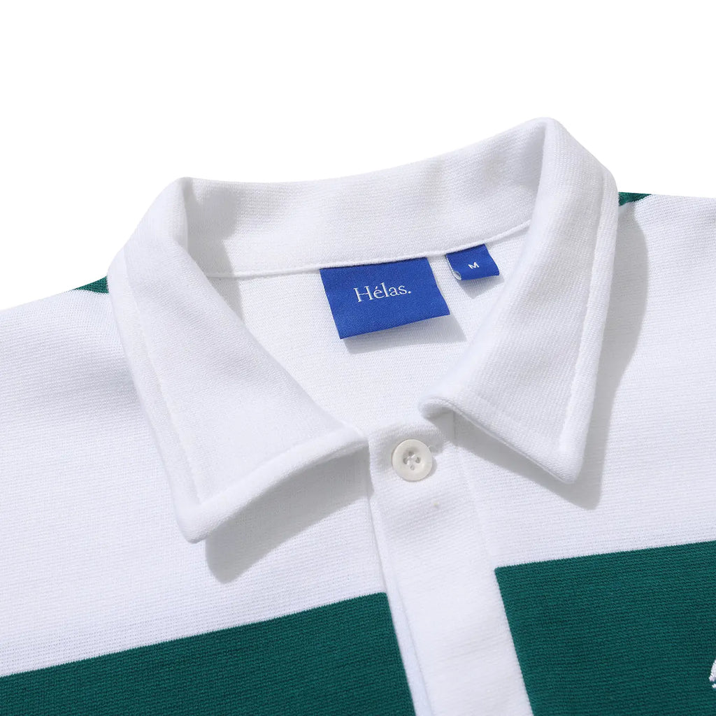 Helas Yard L/S Polo - Off White / Green