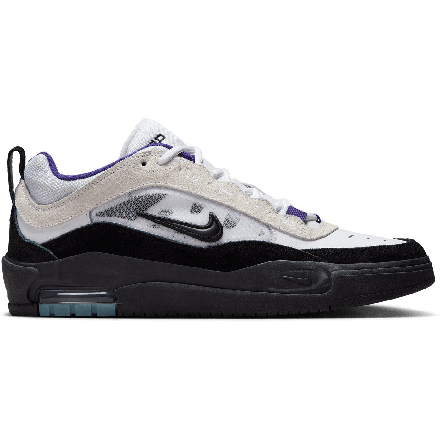 Air Max Ishod Shoes in White / Black - Court Purple - Black by