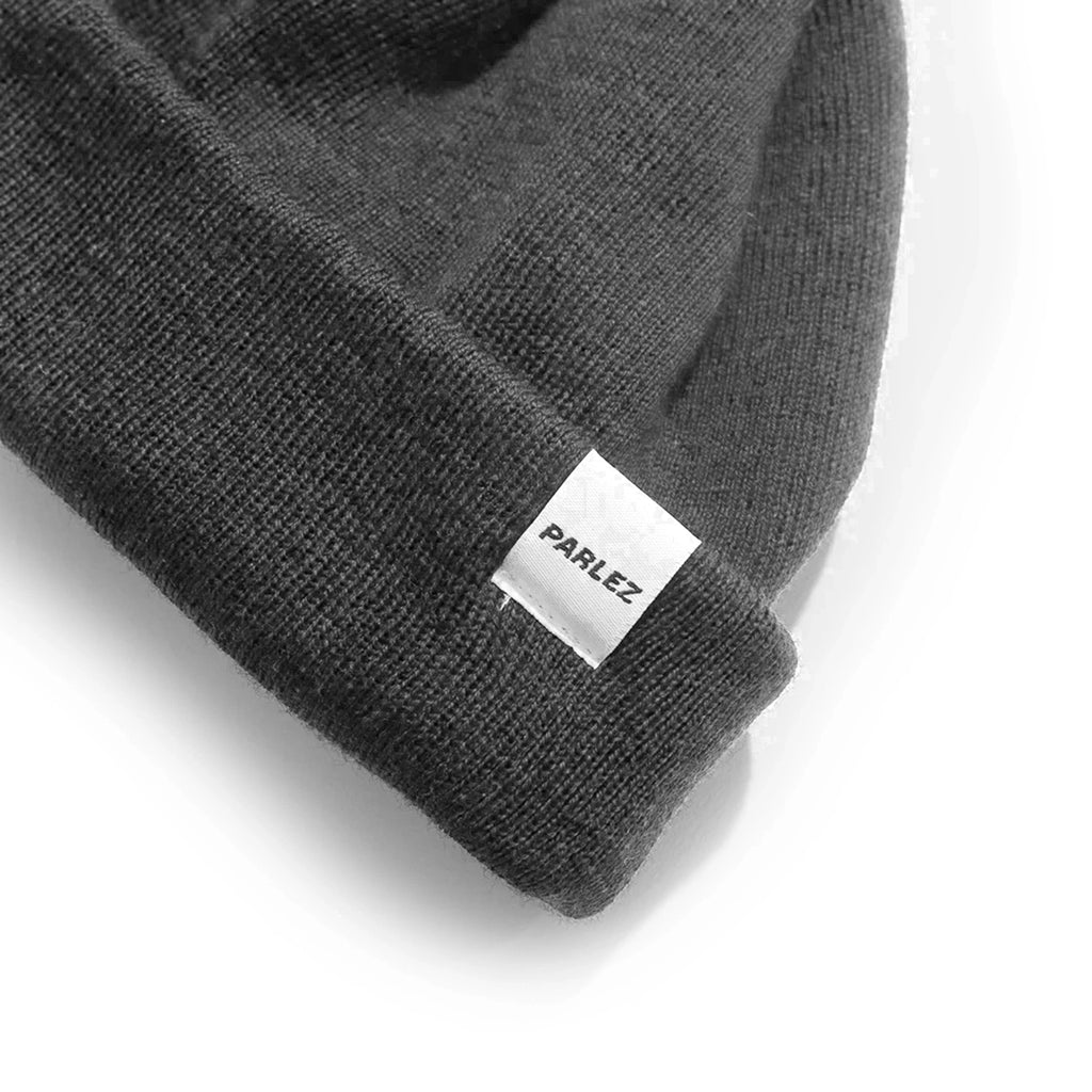 Parlez Flatholm Beanie - Heather Grey - label