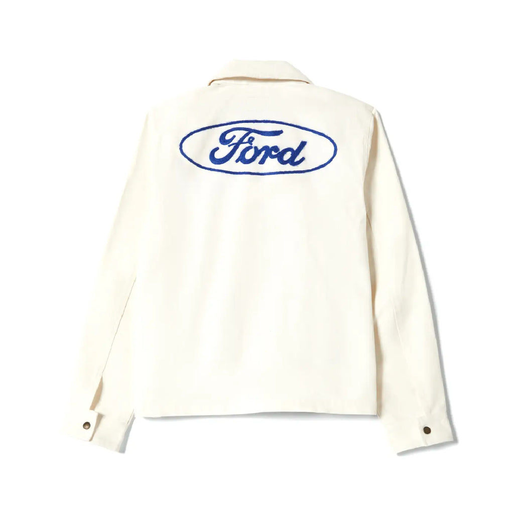 Brixton Ford Number One Garage Jacket - Wimbledon White - back