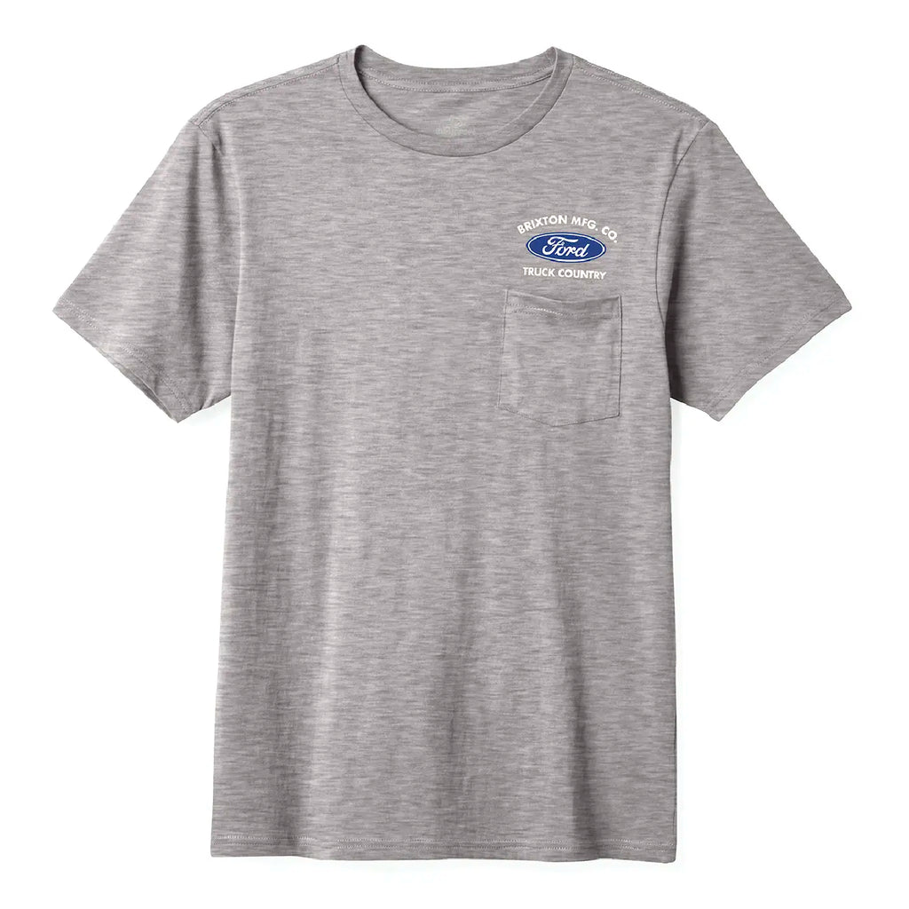 Brixton Ford Country Pocket T Shirt - Heather Grey - main