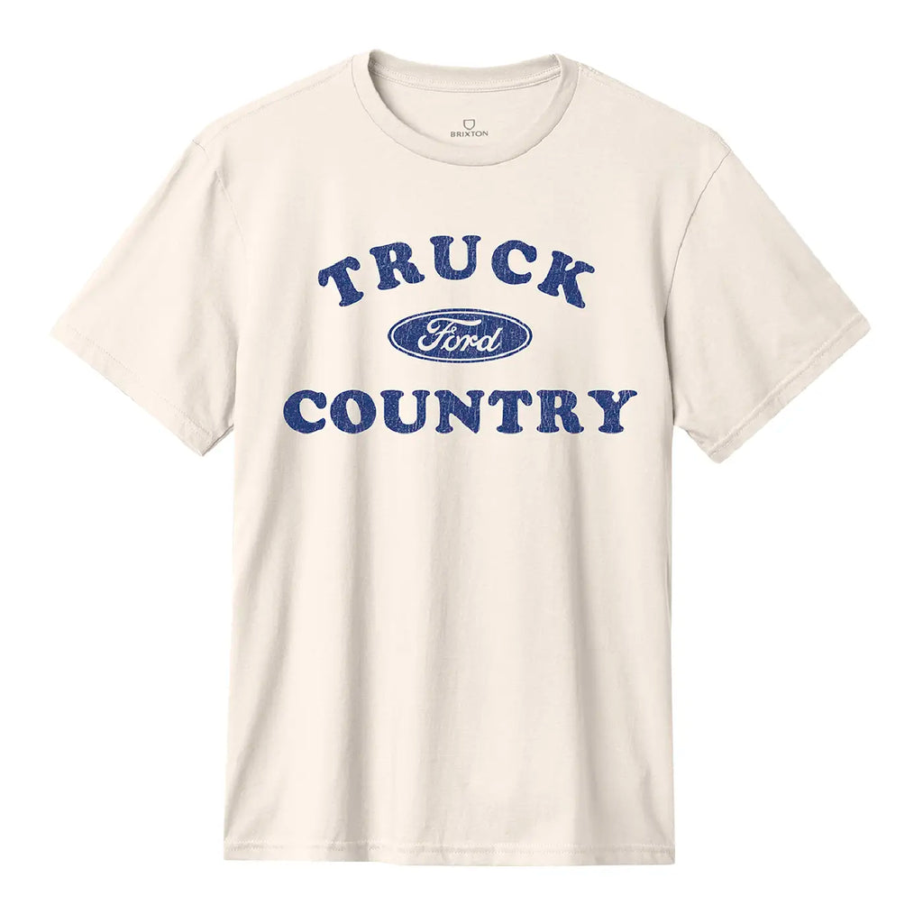 Brixton Ford Country T Shirt - Wimbledon White - front