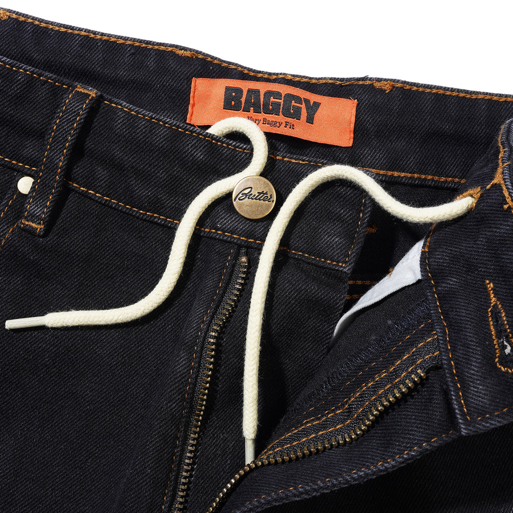Butter Goods x Disney Fantasia Baggy Denim Jeans - Washed Black - waist