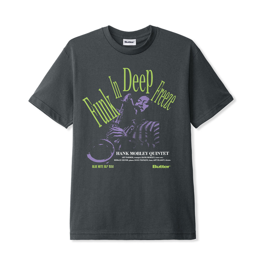 Butter Goods Funk T Shirt - Charcoal - front