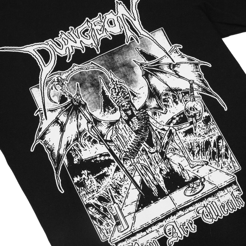 Dungeon Grave Retreat T Shirt - Black - closeup