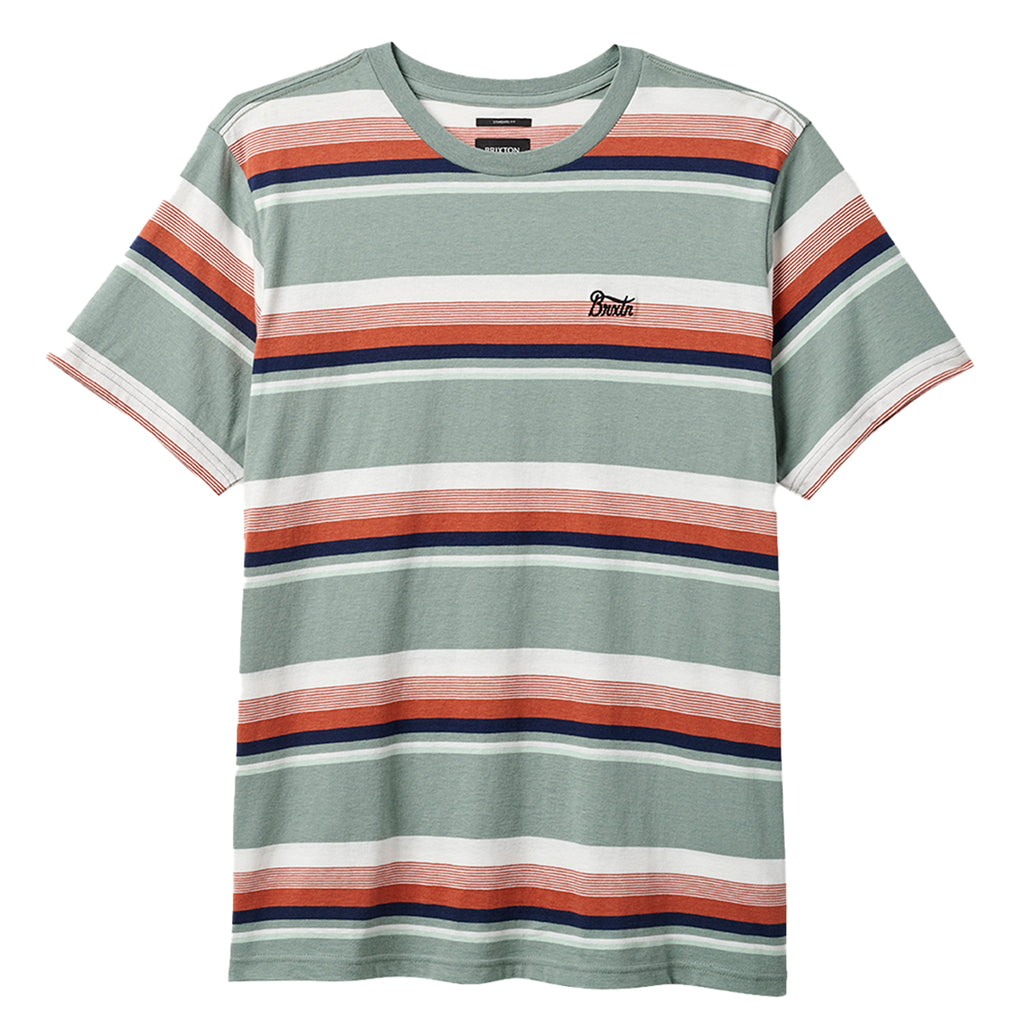 Brixton Hilt T Shirt - Chinois Green / Terracotta / Off White