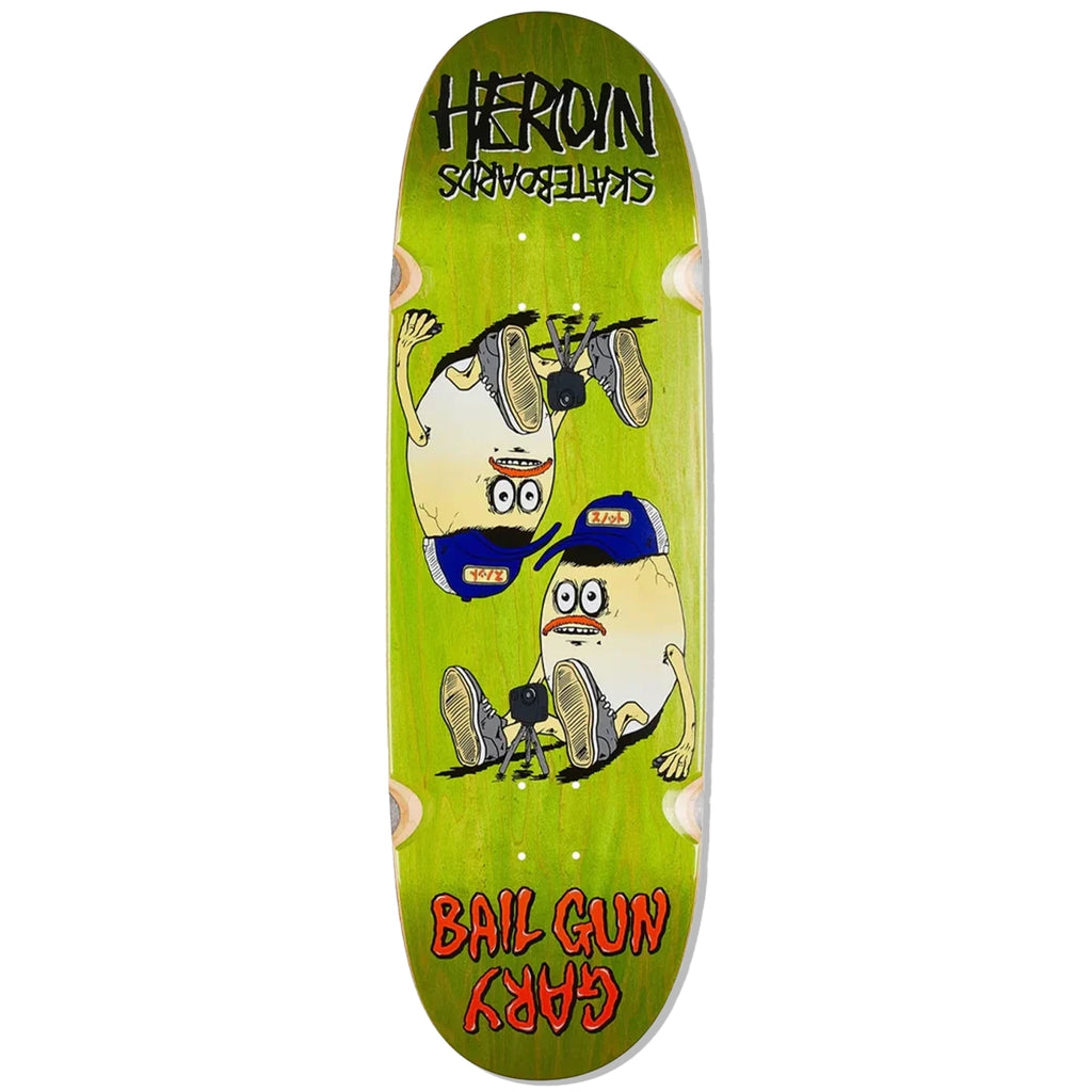 Heroin Skateboards Bail Gun Gary 4 Skateboard deck 9.75"