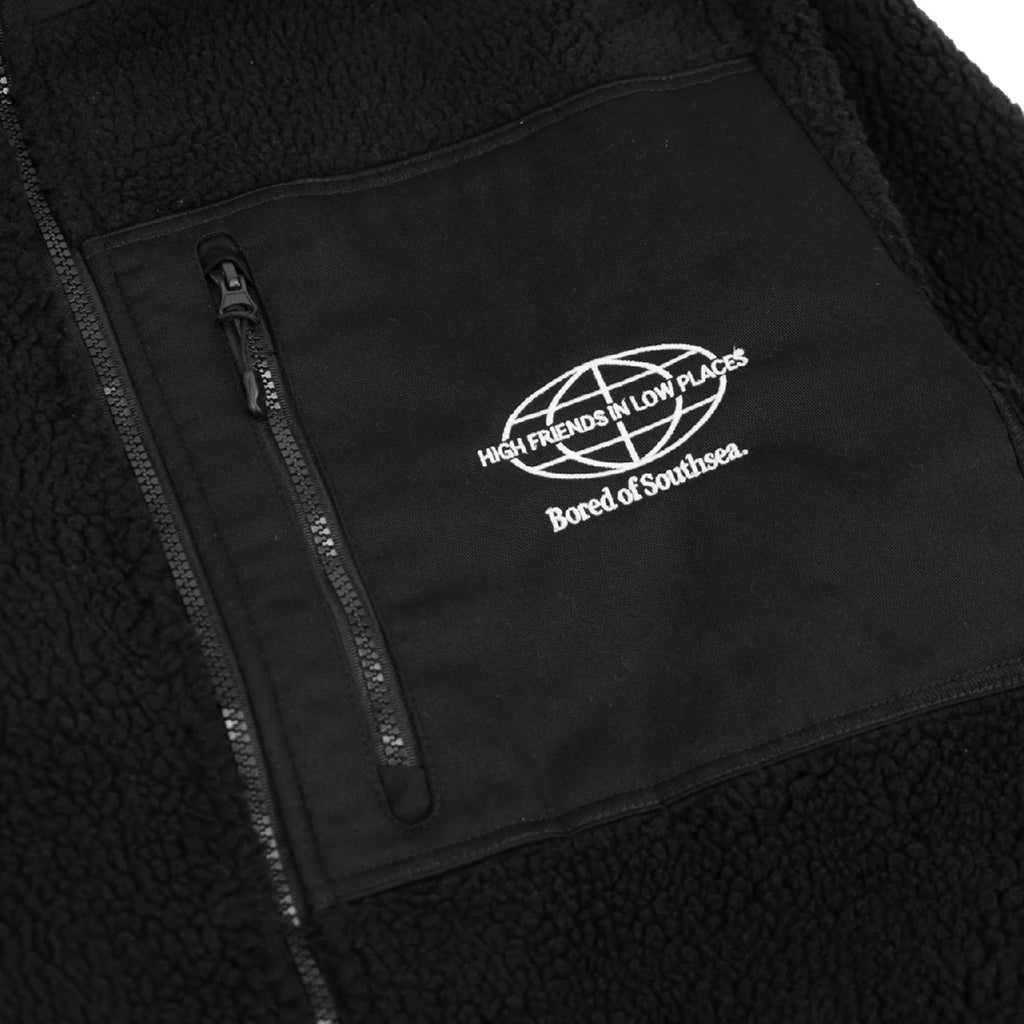 Bored of Southsea High Friends Sherpa Fleece - Black
