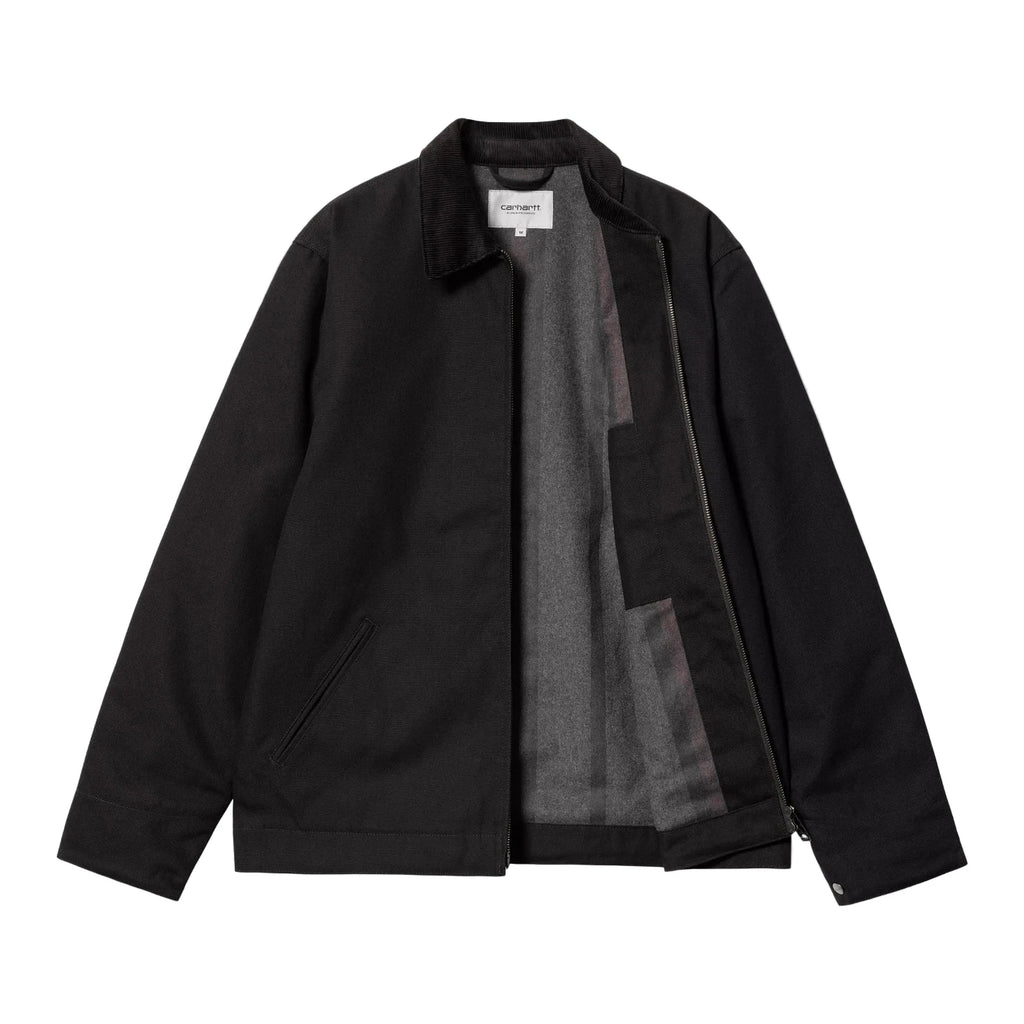 Carhartt WIP Detroit Jacket - Black / Black Rigid - open