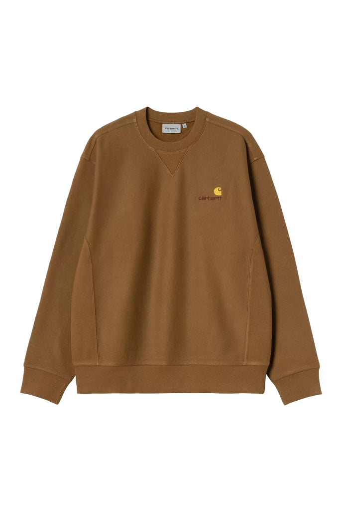Carhartt WIP American Script Sweatshirt - Hamilton Brown - front