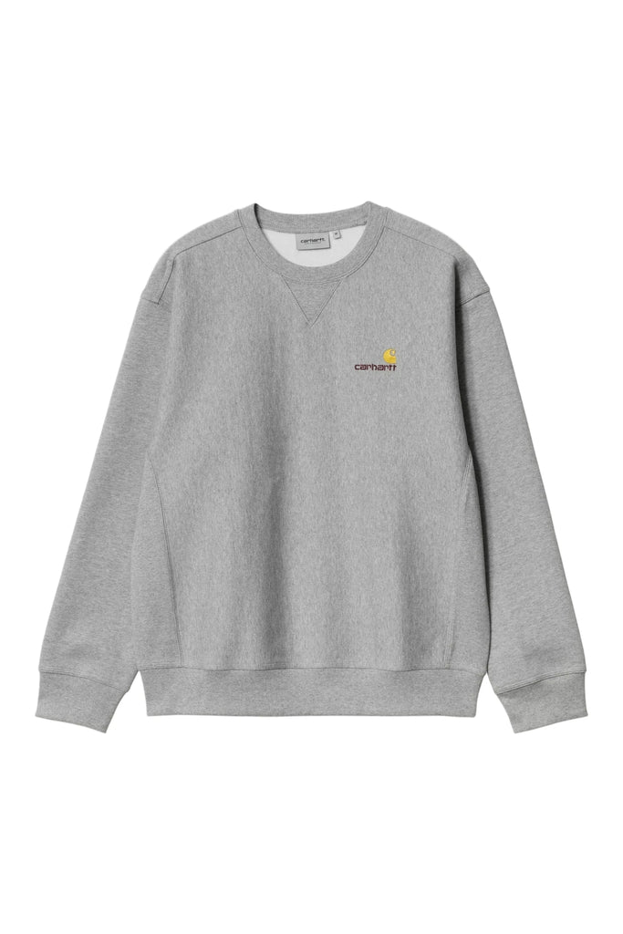 Carhartt WIP American Script Sweatshirt - Grey Heather - front