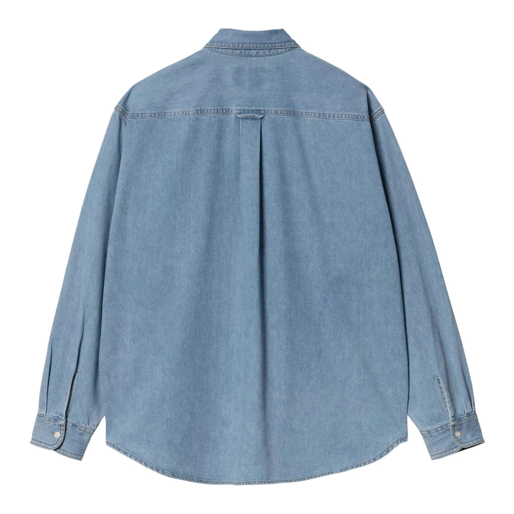 Carhartt WIP L/S Lucas Shirt - Blue bleached - back