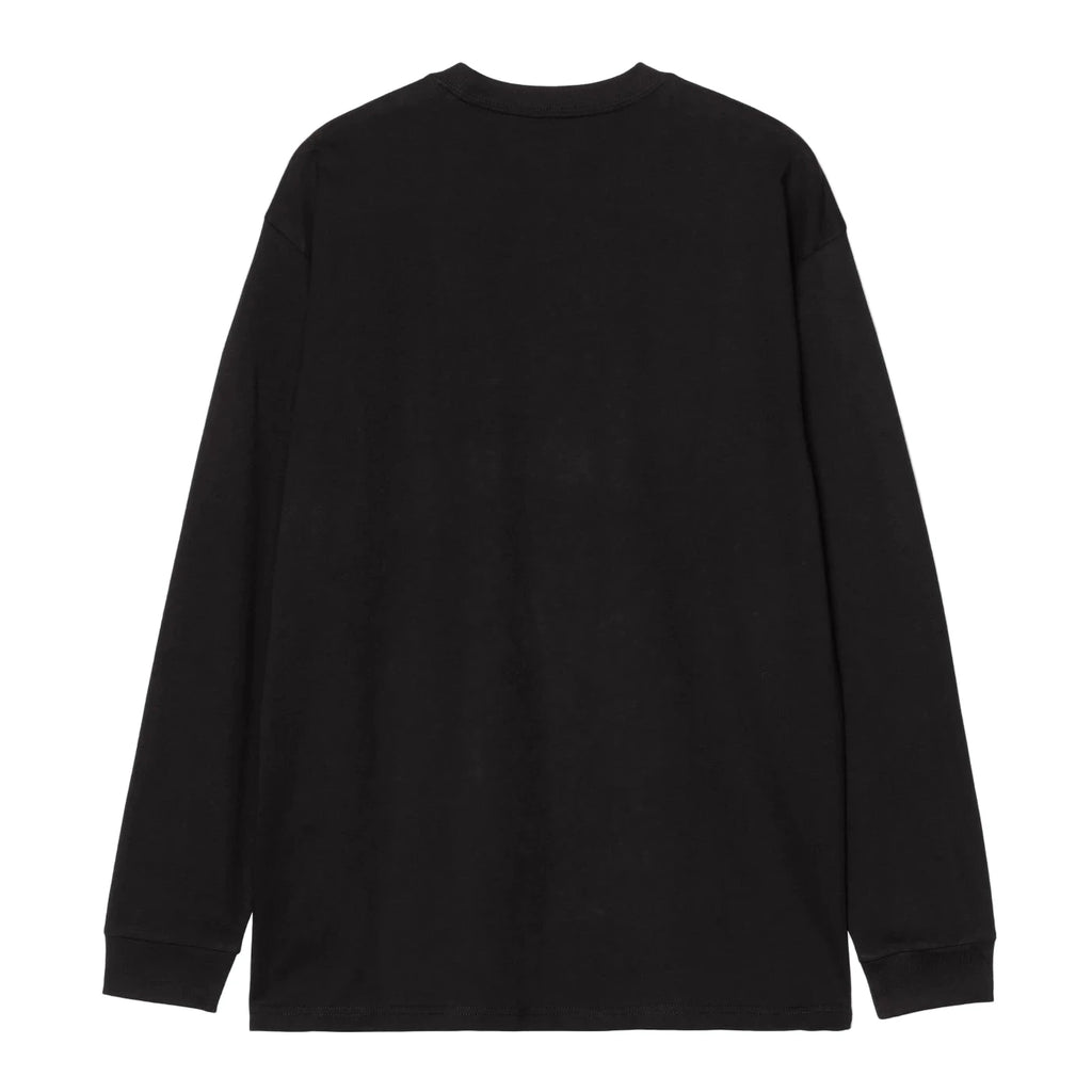 Carhartt WIP Pocket Heart L/S T Shirt - Black / Red - back