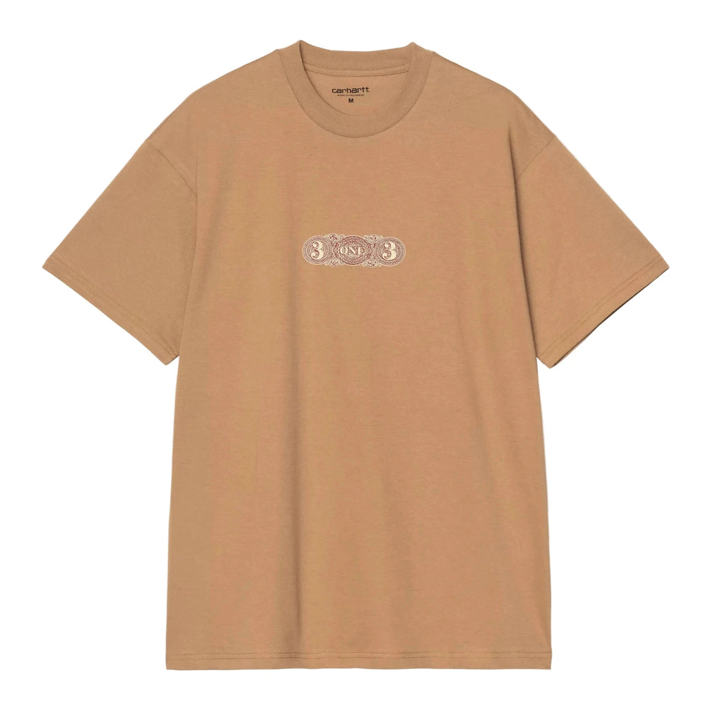 Carhartt WIP 3 One 3 T Shirt - Peanut -m front