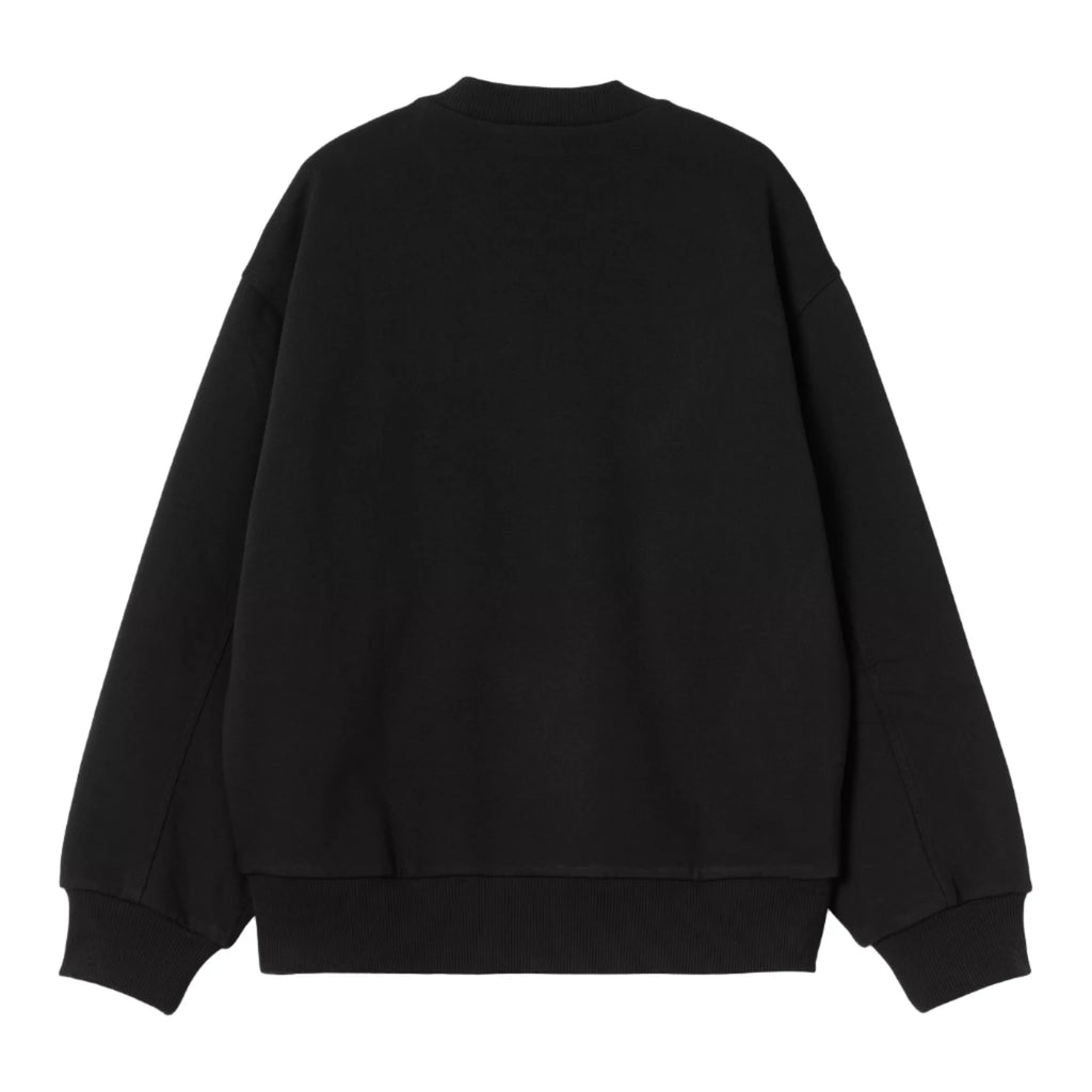 Carhartt WIP Detroit Sweatshirt - Black Stone washed - back
