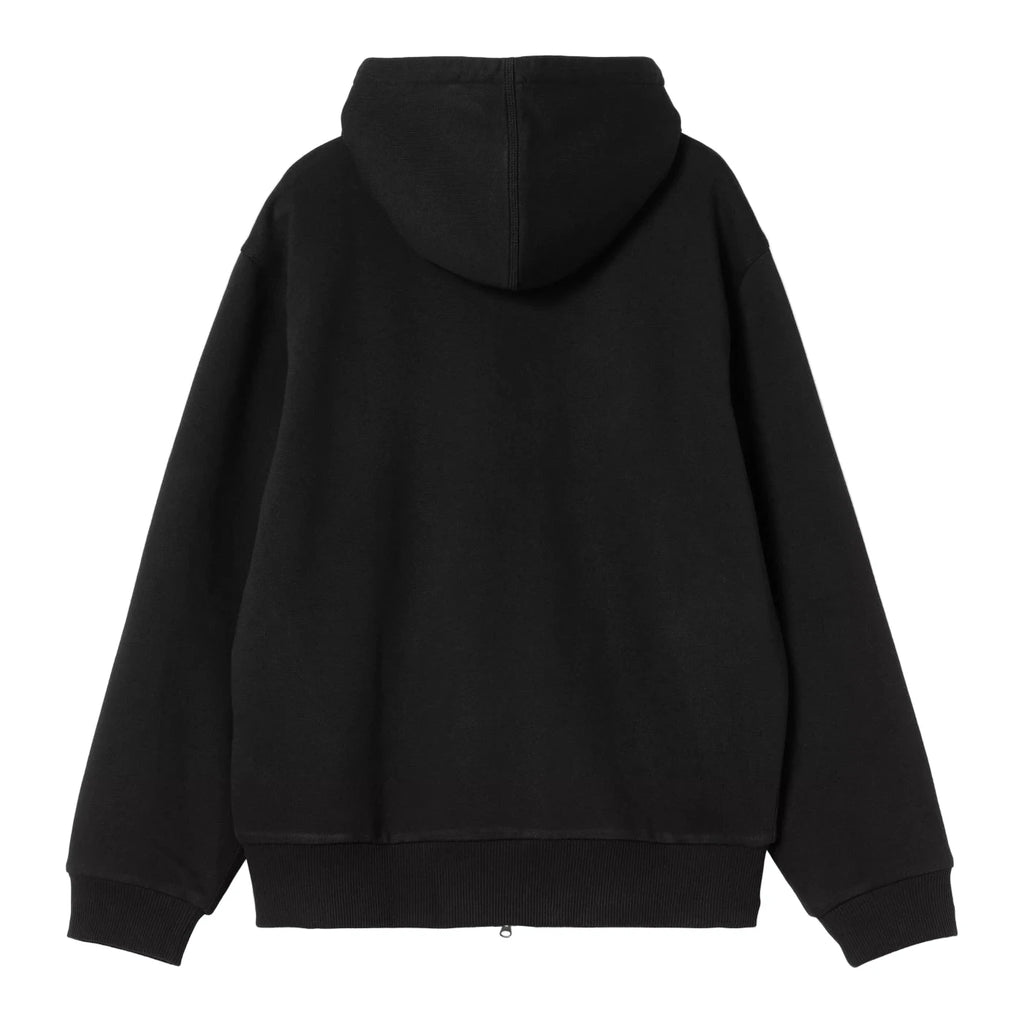 Carhartt WIP Active Sweat Jacket - Black Stone Washed - back