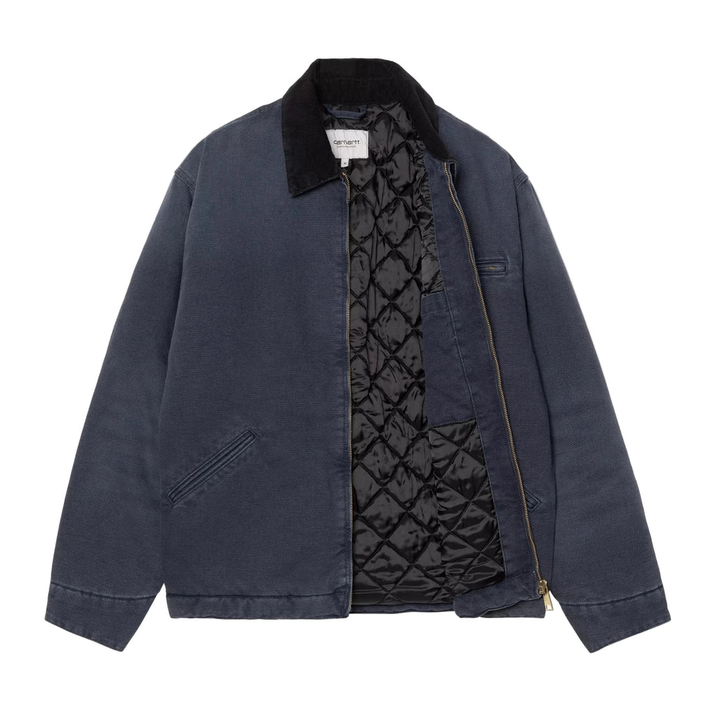 Carhartt WIP OG Detroit Jacket - Dark Navy / Black Stone Canvas - open