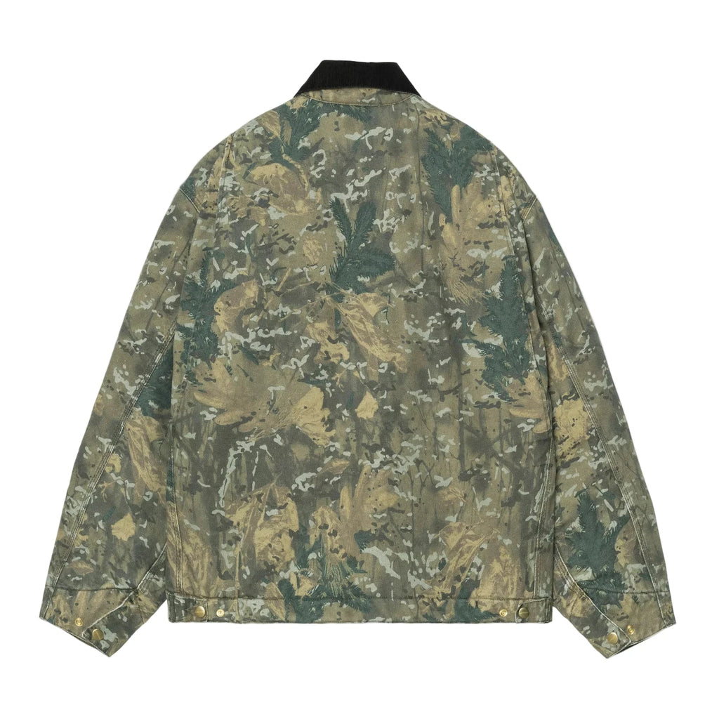 Carhartt WIP OG Detroit Jacket - Camo Combi / Black Stone Washed - back