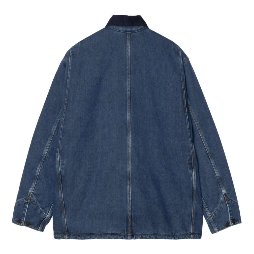 Carhartt WIP OG Chore Coat - Blue / Dark Navy stone washed - back