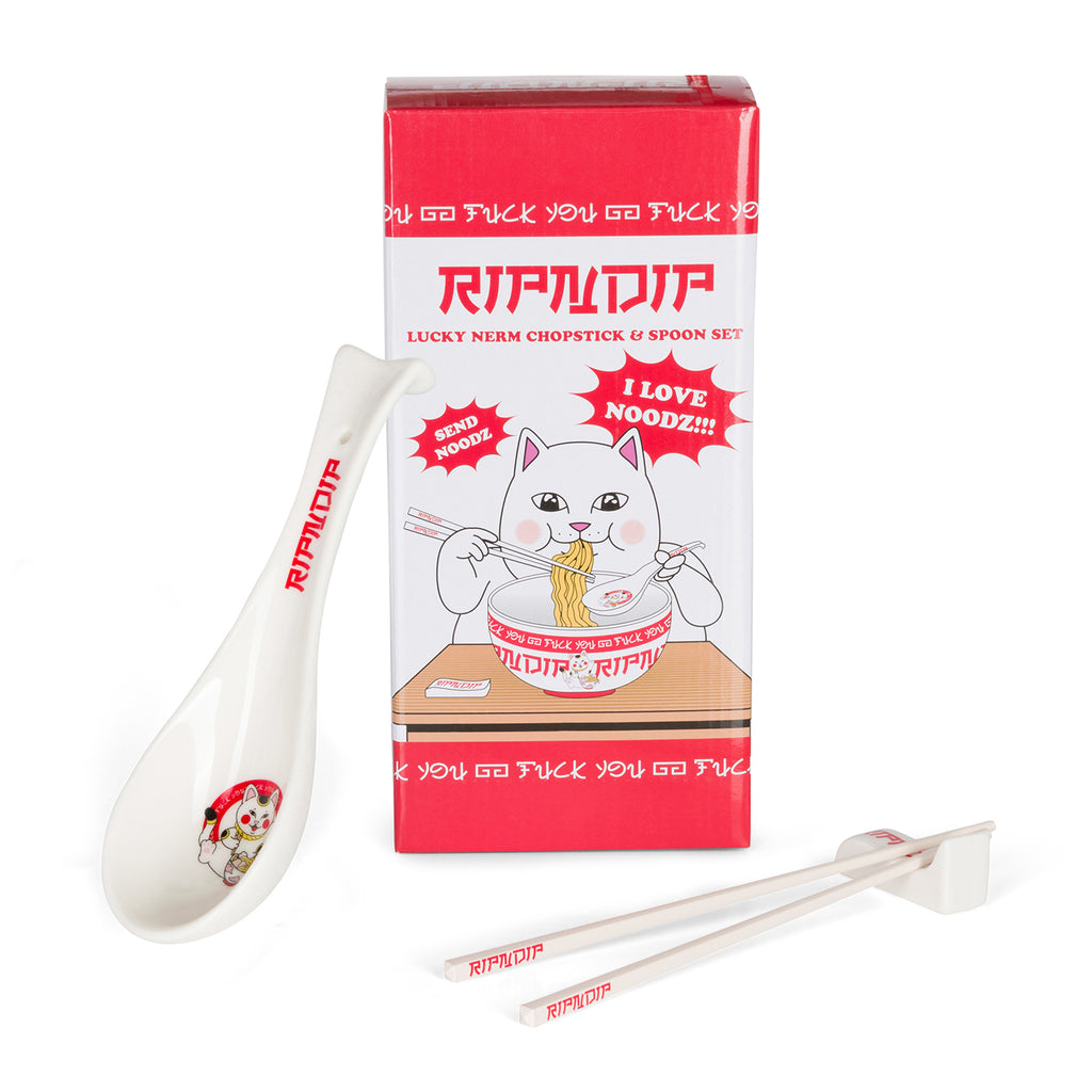 RIPNDIP Lucky Nerm Chopstick & Spoon Set - White