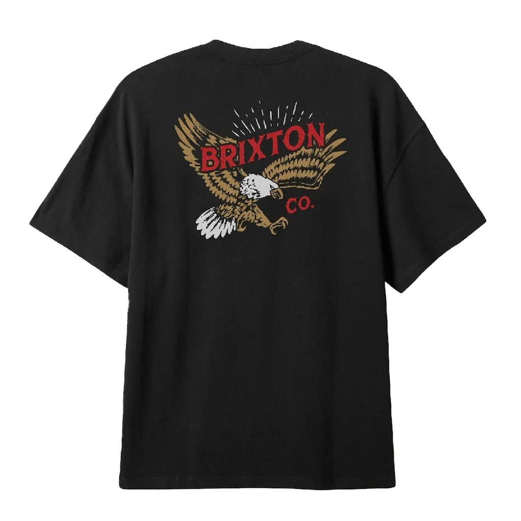 Brixton Keller T Shirt - Black Worn Wash - back