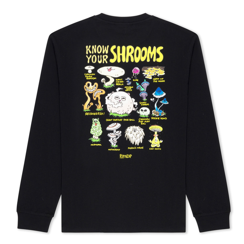 RIPNDIP Know Ur Shrooms L/S T Shirt - Black