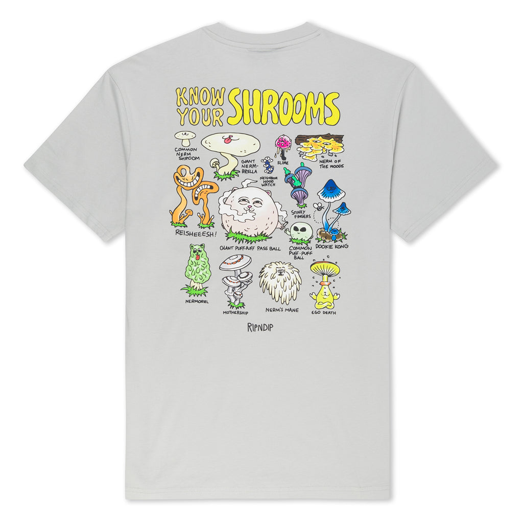 RIPNDIP Know Ur Shrooms T Shirt - Grey