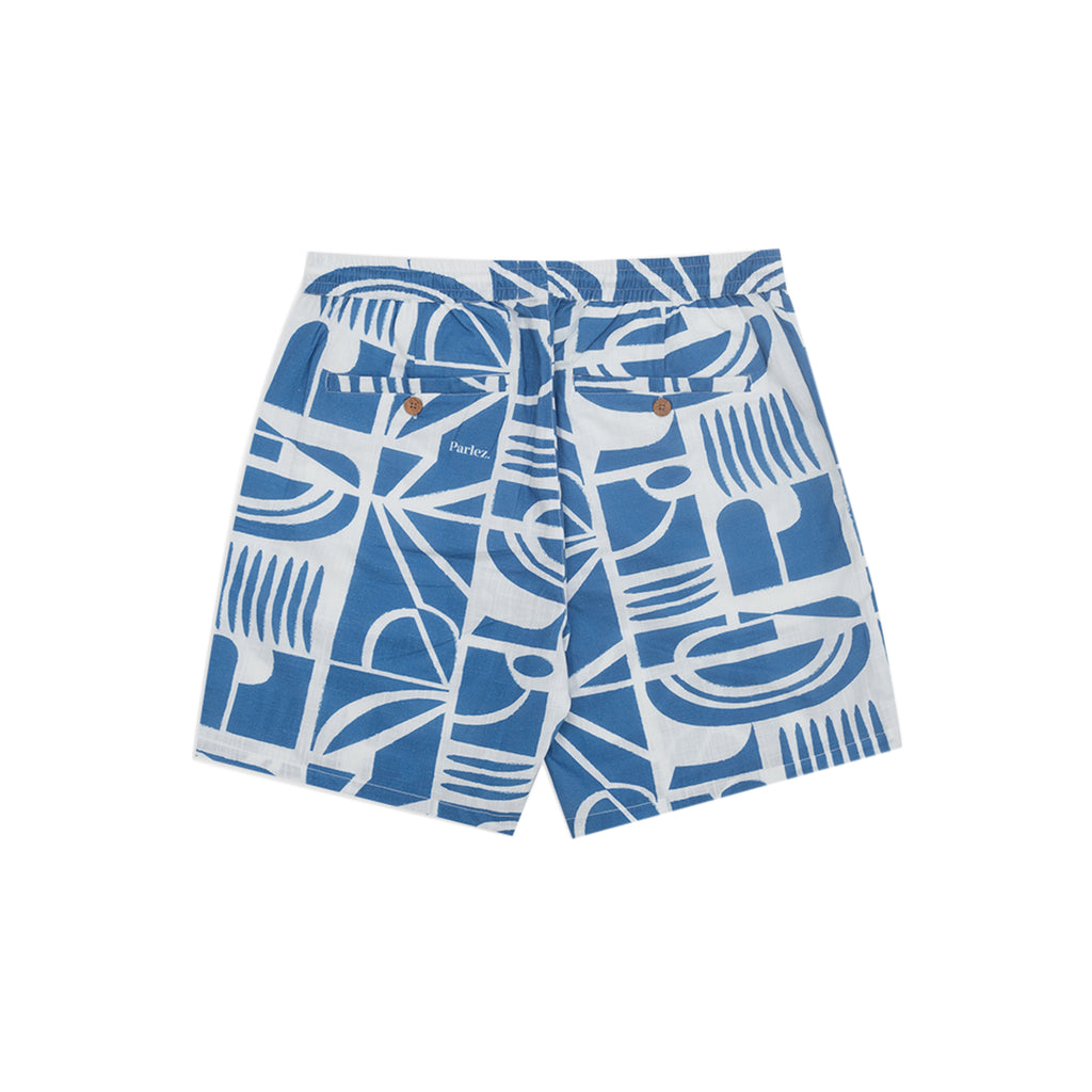 Parlez Link Cuban Shorts - Ocean Blue - back