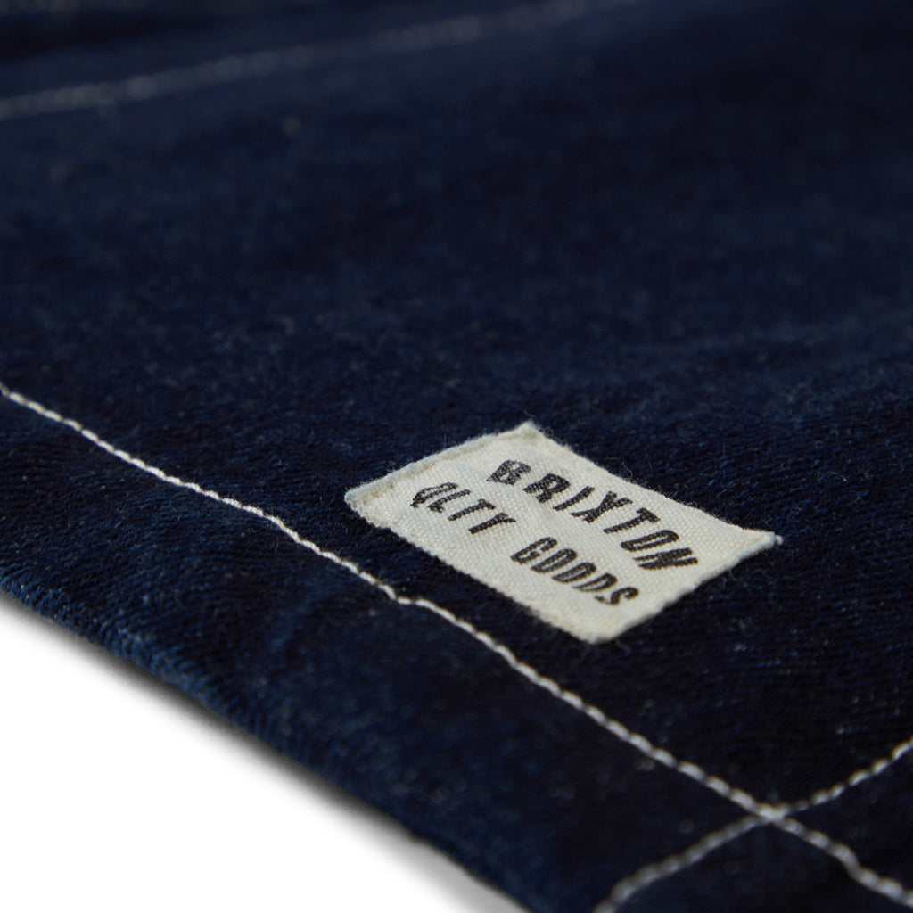 Brixton Mechanic Garage Zip Jacket - Rinse Denim - label