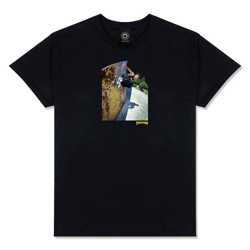 Thrasher Mic-E Wallride T Shirt - Black