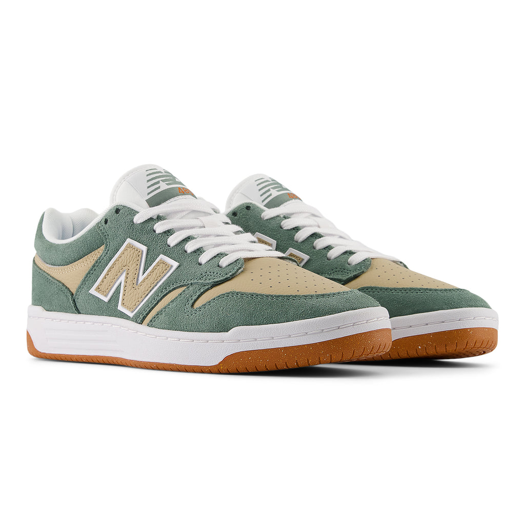 New Balance Numeric NM480 Shoes - Juniper / White - pair