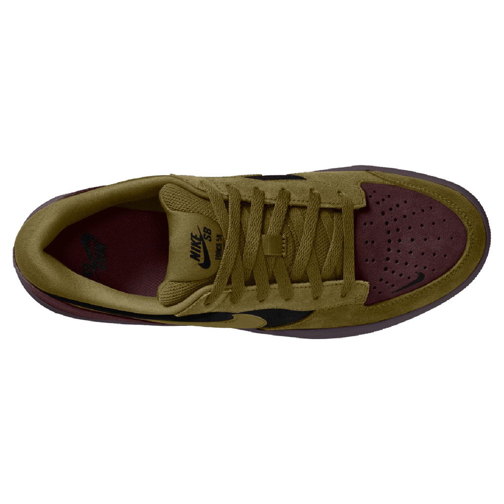 Nike SB Force 58 Shoes - Black / Olive Flak - Burgundy Crush - Off Noir - top2