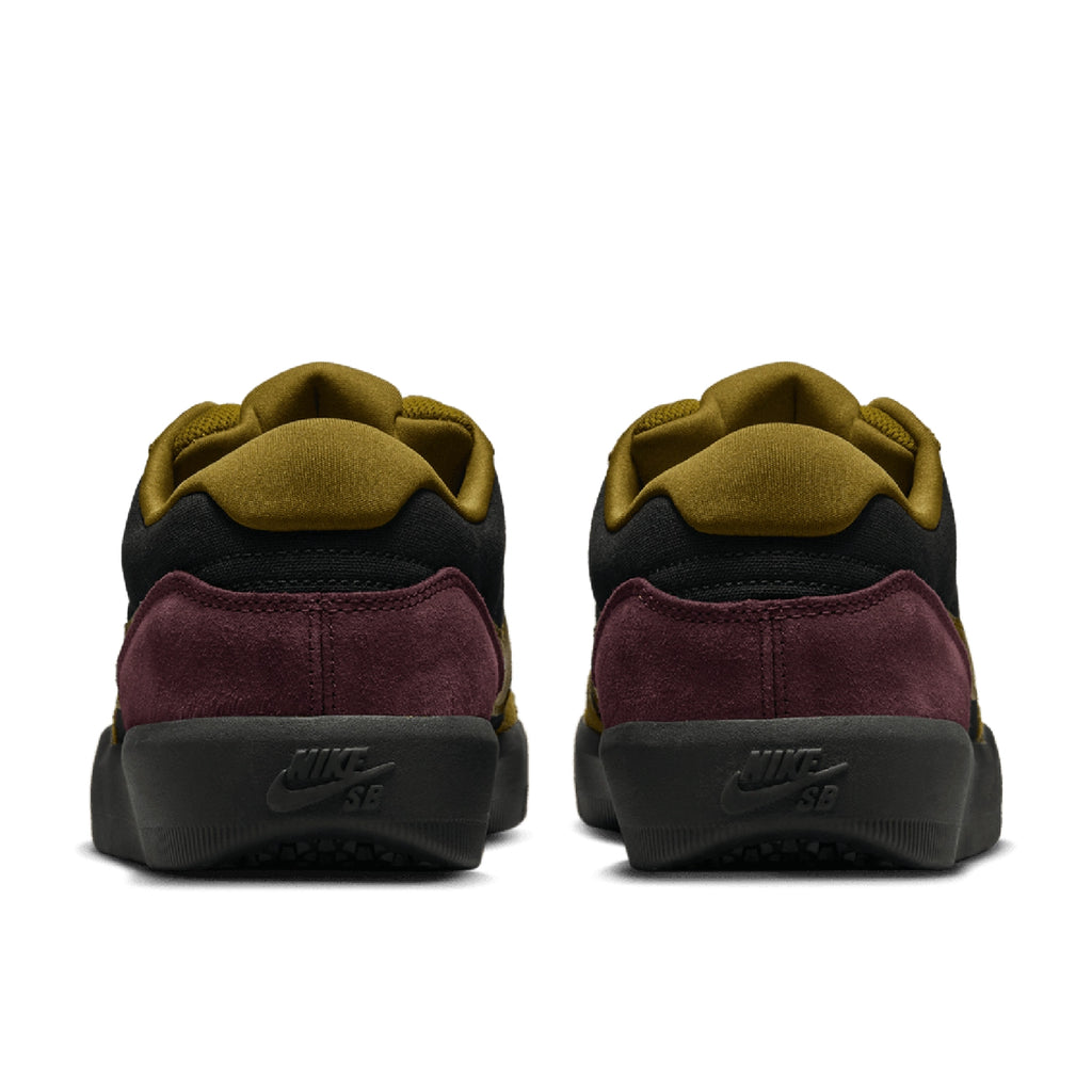 Nike SB Force 58 Shoes - Black / Olive Flak - Burgundy Crush - Off Noir - back