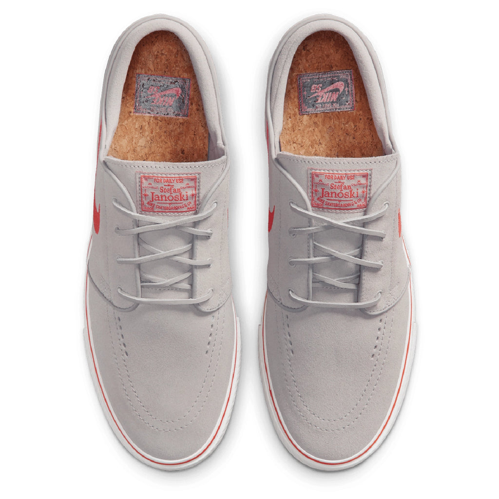Nike SB Zoom Janoski OG+ Shoes - College Grey / Cosmic Clay - Summit White - top